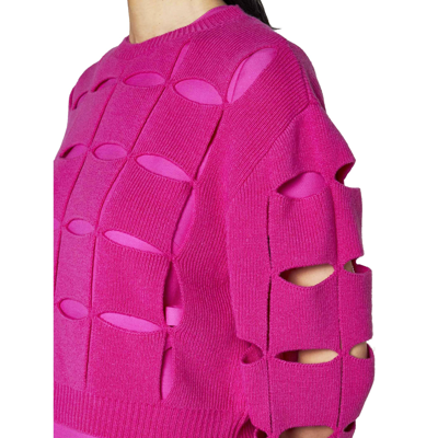 Shop Valentino Cut Out Wool Sweater