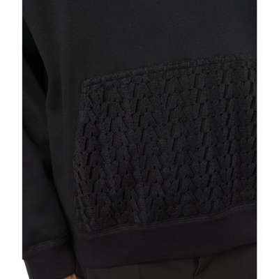 Shop Valentino Knitted Hooded Sweatshirt