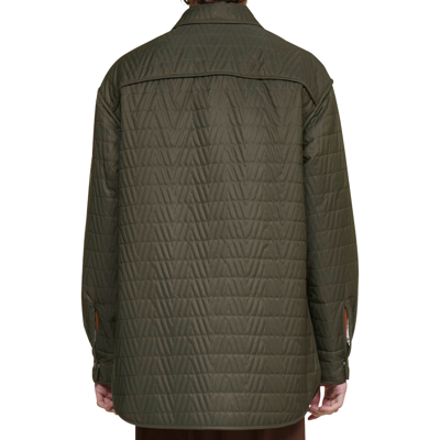 Valentino V Optical Quilted Nylon Shirt Jacket