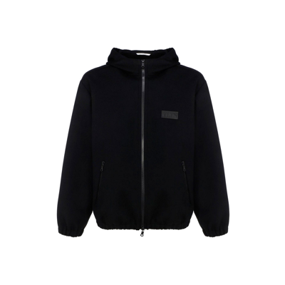 Shop Valentino Wool Hooded Jacket