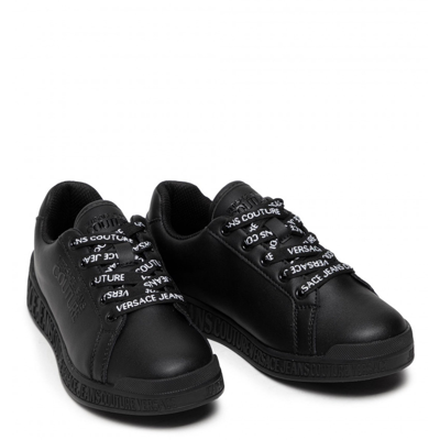Shop Versace Jeans Couture Leather Sneakers