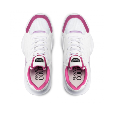 Shop Versace Jeans Couture Leather Sneakers