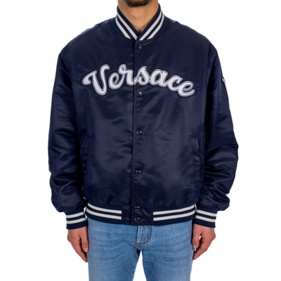Versace Logo Embroidered Buttoned Jacket
