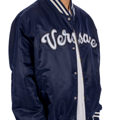 Versace Logo Embroidered Buttoned Jacket
