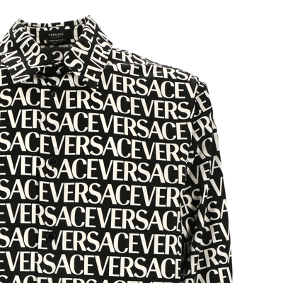 Shop Versace Cotton Logo Shirt