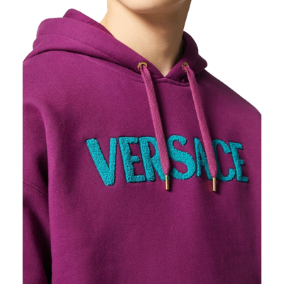 Shop Versace Cotton Logo Sweatshirt