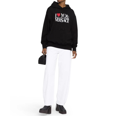 Versace Black Cotton Logo Sweatshirt