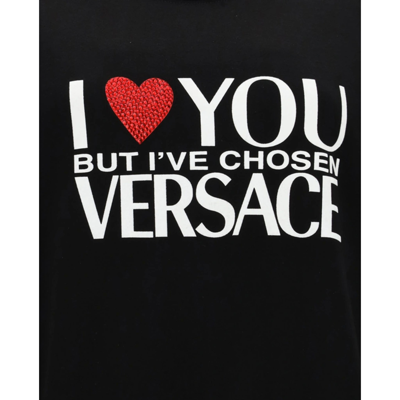 Versace Black Cotton Logo Sweatshirt