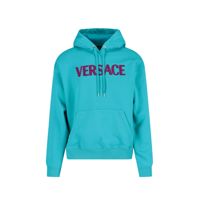 Shop Versace Cotton Logo Sweatshirt