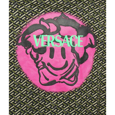 Shop Versace Hooded Zipped Sweatshirt