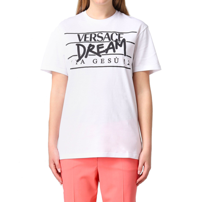 Shop Versace Logo Cotton T Shirt