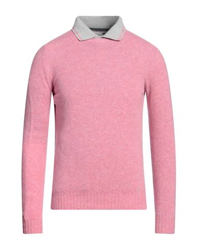 Shop Jacob Cohёn Man Sweater Pink Size M Virgin Wool, Cotton