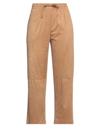 Shop Herzensangelegenheit Woman Pants Camel Size 8 Polyester, Polyurethane In Beige
