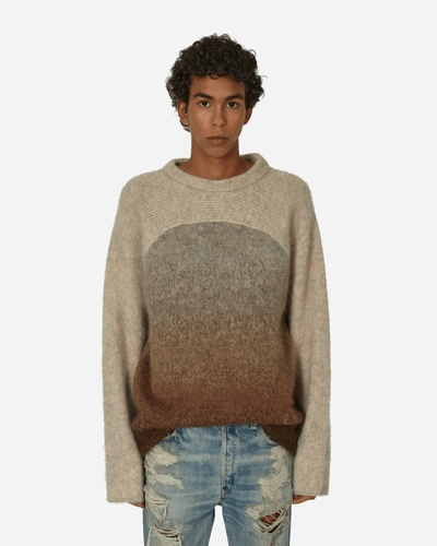 Shop Erl Gradient Rainbow Sweater In Brown