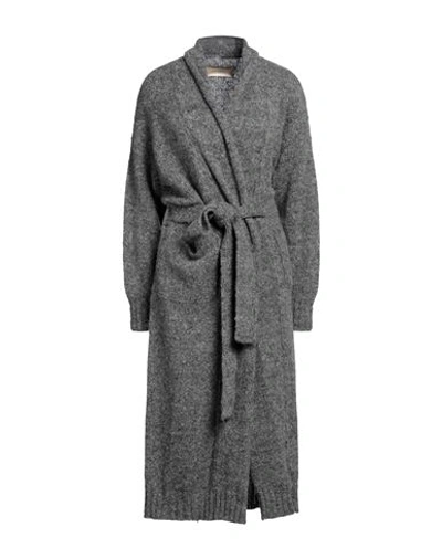 Shop Gentryportofino Woman Cardigan Grey Size 6 Alpaca Wool, Polyamide, Cashmere, Wool