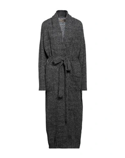 Shop Gentryportofino Woman Cardigan Lead Size 6 Alpaca Wool, Polyamide, Cashmere, Wool In Grey