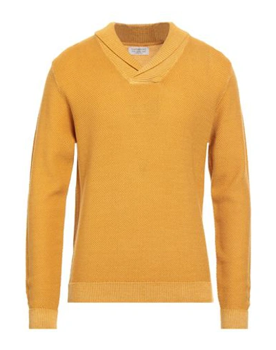 Shop Bellwood Man Sweater Ocher Size 42 Virgin Wool In Yellow
