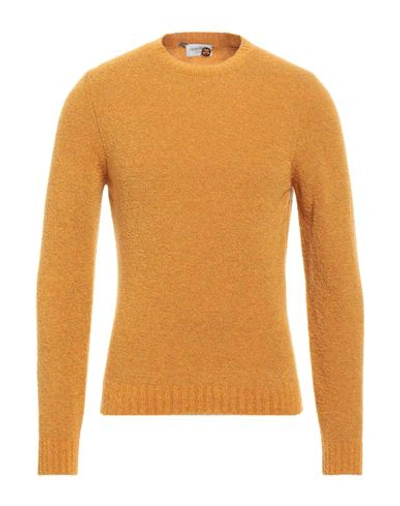 Heritage Man Sweater Marigold Size 44 Wool, Nylon In Yellow