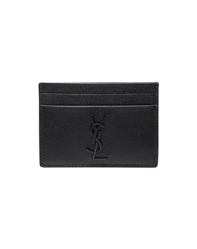 Shop Saint Laurent Man Document Holder Black Size - Soft Leather