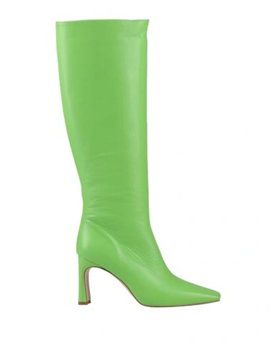 Shop Liu •jo Woman Boot Green Size 9 Soft Leather