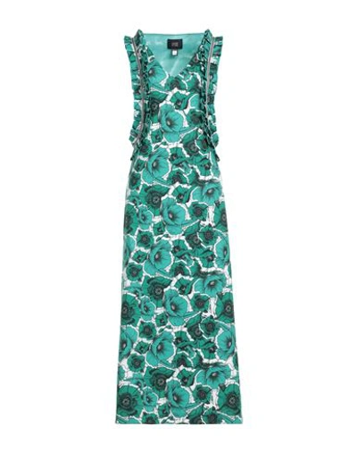 Shop Cavalli Class Woman Maxi Dress Green Size 6 Polyester, Elastane