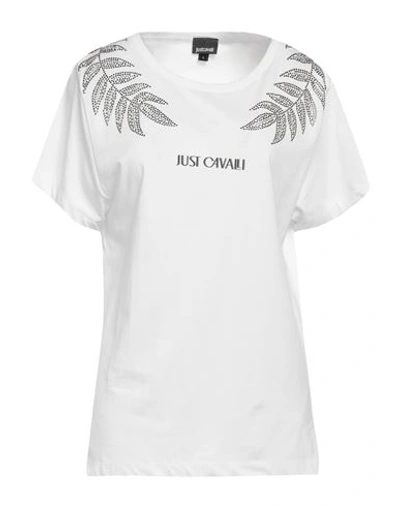Shop Just Cavalli Woman T-shirt White Size S Cotton
