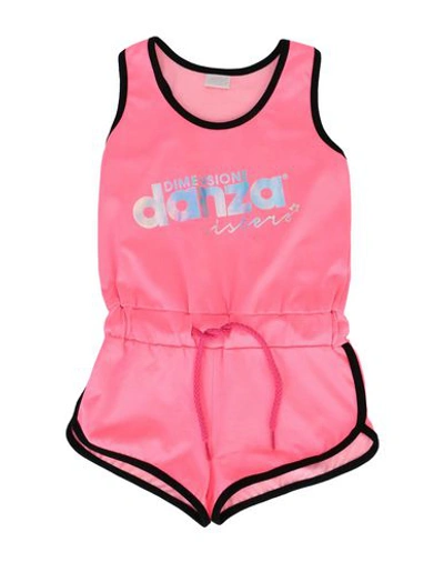 Shop Dimensione Danza Toddler Girl Jumpsuit Fuchsia Size 5 Cotton, Polyester, Elastane In Pink
