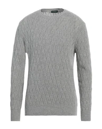 Zanone Man Sweater Grey Size 42 Alpaca Wool, Virgin Wool In Grey