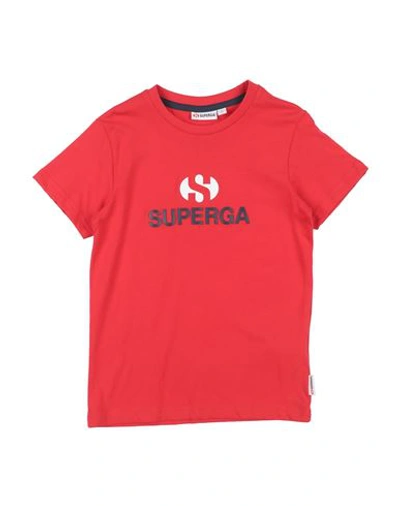 Superga Toddler Boy T-shirt Red Size 6 Cotton In Red