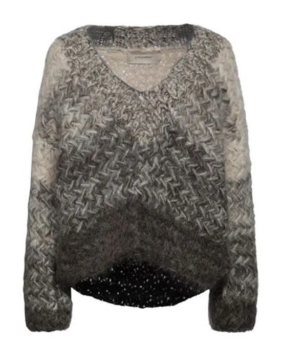 Shop Gentryportofino Woman Sweater Dark Brown Size 6 Mohair Wool, Polyester, Virgin Wool