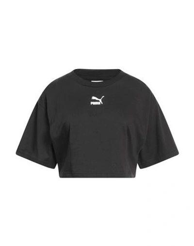 Shop Puma Woman T-shirt Black Size Xl Cotton, Polyester