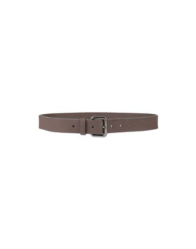 Gentryportofino Woman Belt Dark Brown Size 10 Soft Leather In Brown