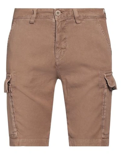 Modfitters Man Shorts & Bermuda Shorts Light Brown Size 31 Linen, Cotton, Elastane In Beige