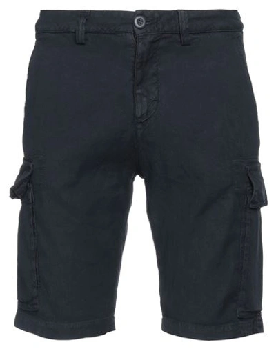 Shop Modfitters Man Shorts & Bermuda Shorts Midnight Blue Size 32 Linen, Cotton, Elastane
