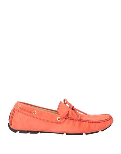 Shop Boemos Man Loafers Coral Size 9 Leather In Red
