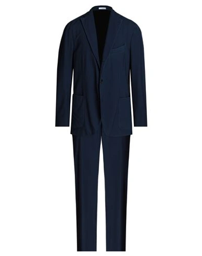 Shop Boglioli Man Suit Navy Blue Size 44 Virgin Wool
