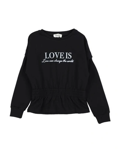 Dixie Toddler Girl Sweatshirt Black Size 6 Cotton, Elastane In Black