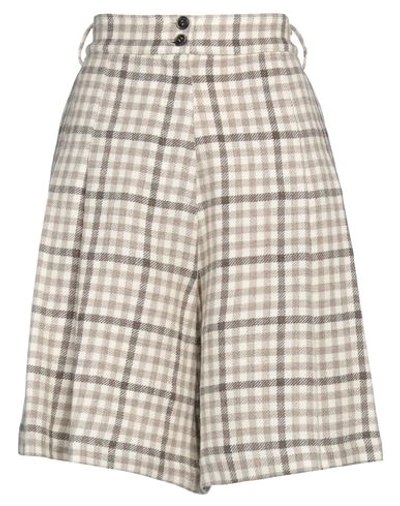 Shop Gentryportofino Woman Shorts & Bermuda Shorts Dove Grey Size 6 Virgin Wool