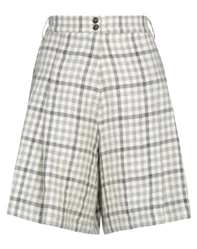 Shop Gentryportofino Woman Shorts & Bermuda Shorts Grey Size 10 Virgin Wool