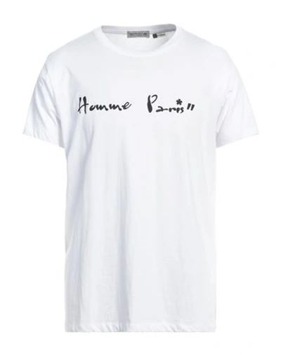 Shop Daniele Alessandrini Homme Man T-shirt White Size L Cotton