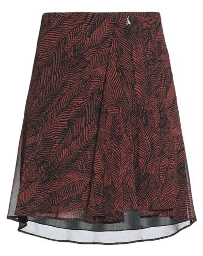 Shop Patrizia Pepe Woman Mini Skirt Brown Size 6 Polyester