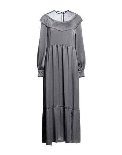 Shop Frase Francesca Severi Woman Maxi Dress Lead Size 6 Polyester In Grey