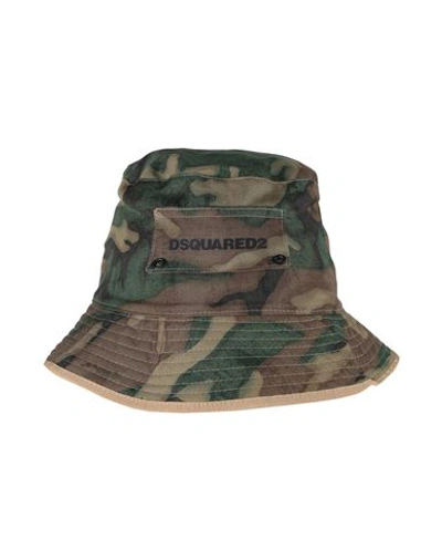 Shop Dsquared2 Man Hat Military Green Size S Cotton