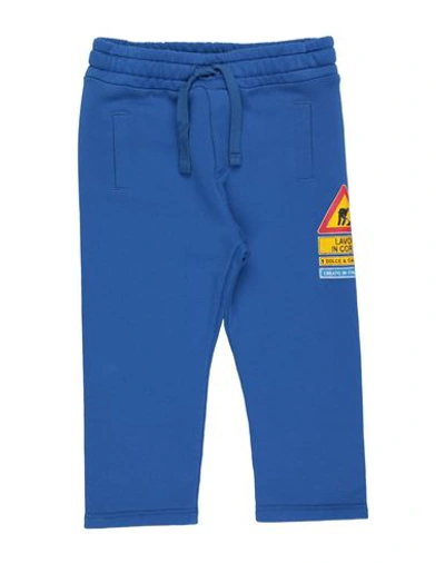 Shop Dolce & Gabbana Newborn Boy Pants Blue Size 3 Cotton