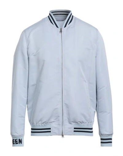 Shop Alexander Mcqueen Man Jacket Grey Size 42 Polyester, Silk, Polyamide, Elastane