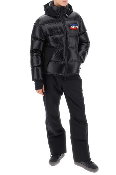 Shop Moncler Marcassin Hooded Puffer Jacket In Black