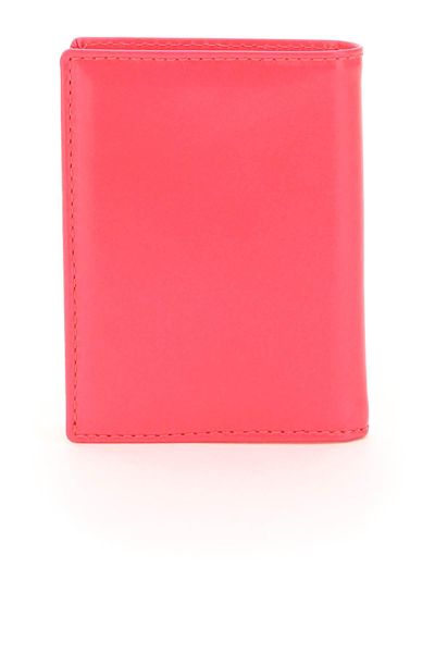 Shop Comme Des Garçons Super Fluo Small Bifold Wallet In Fuchsia