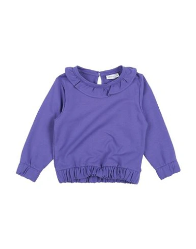 Name It® Name It Toddler Girl Sweatshirt Purple Size 4 Cotton, Polyester, Elastane In Purple