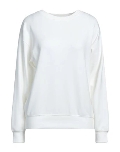 Shop Ag Jeans Woman Sweatshirt White Size L Cotton, Modal, Elastane