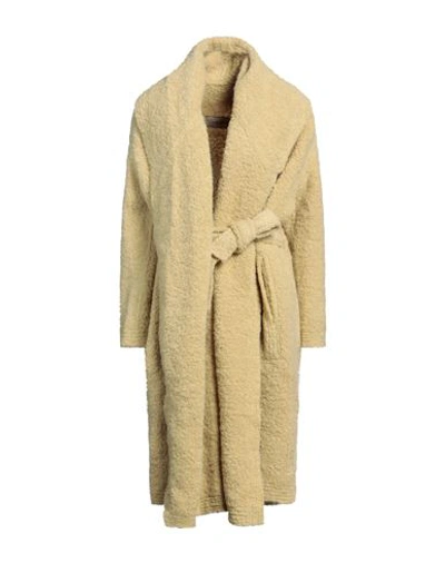 Shop Gentryportofino Woman Coat Light Green Size 6 Alpaca Wool, Virgin Wool, Polyamide
